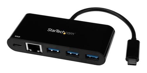 Adaptador Multipuertos USB-C de Red Ethernet con Hub de 3 Puertos USB 3.0