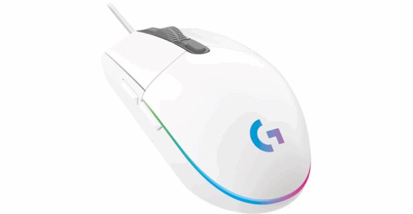 MOUSE Logitech gaming G203 blanco 6 botones