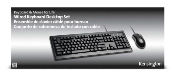 KIT TECLADO + MOUSE USB KENSINGTON FOR LIFE K72436ES