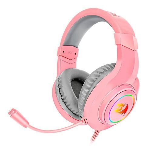 AUDIFONO HEADPHONE CON MICROFONO 3.5mm USB REDRAGON H260P-RGB HYLAS PINK