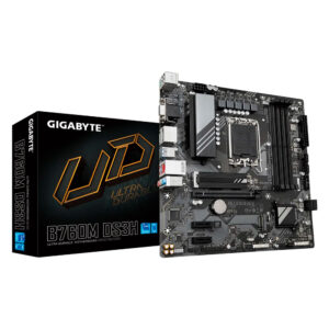 PLACA MADRE GIGABYTE B760M DS3H LGA1700 DDR5 mATX - Imagen 1