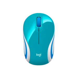 MOUSE INALAMBRICO LOGITECH 2.4GHZ M187 MINI CELESTE - Imagen 1