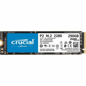 SSD M.2 2280 PCIe3 NVMe 250GB CRUCIAL P2 - Imagen 1