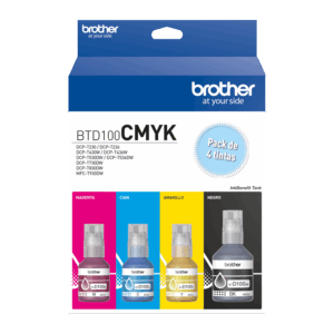 TINTA BROTHER PACK BTD100CMYK 4 COLORES - Imagen 1